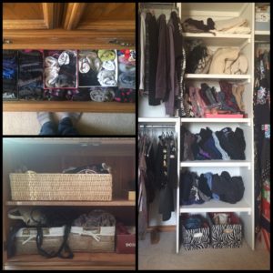 Storing clothing & accessories using the KonMari Method decluttering organizing