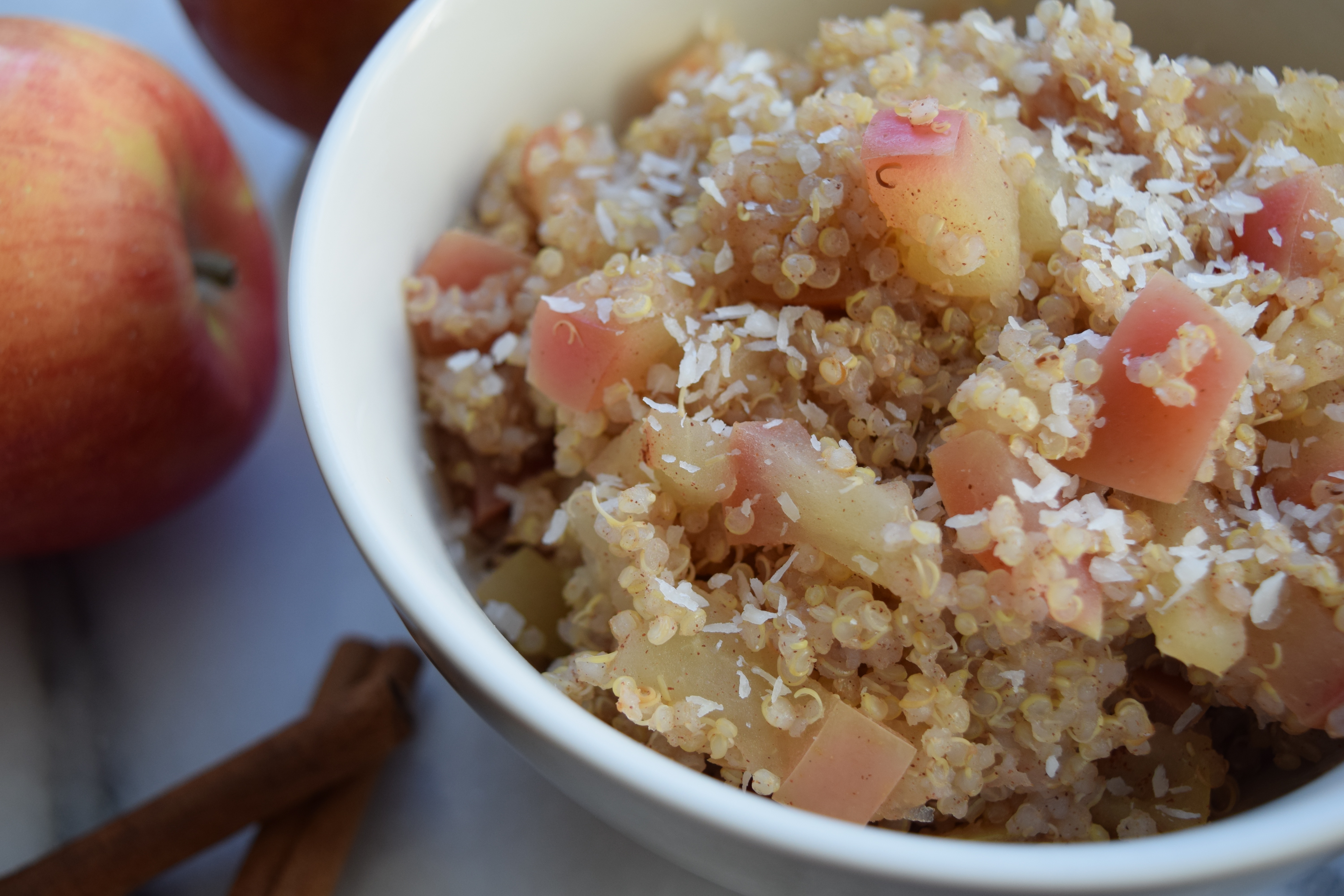Warm Winter Quinoa Breakfast Bowl Apple 2