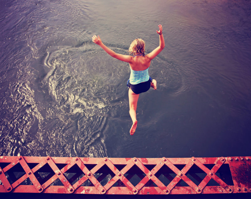 jumping off bridge